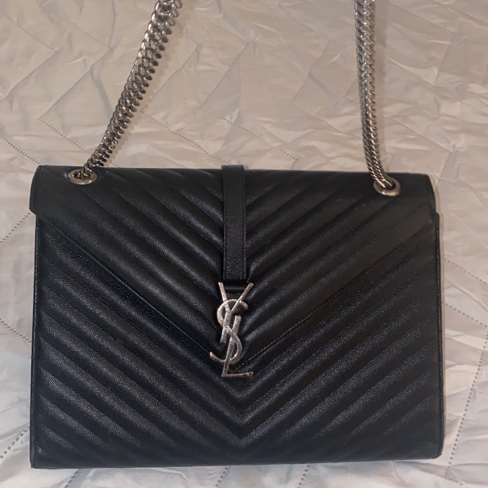 SAINT LAURENT BLACK LARGE AUTHENTIC BAG